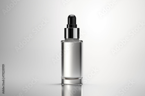 Minimalist serum bottle mockup with clean lines for a sophisticated look