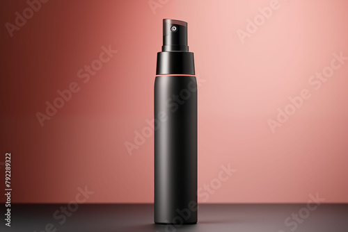 Stylish setting spray bottle mockup for locking makeup in place all day