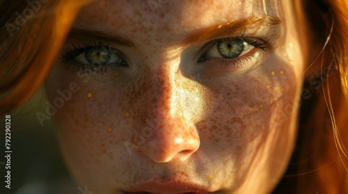 The sun has blessed her with a sprinkling of golden freckles across her nose and giving her a warm and inviting aura. . © Justlight