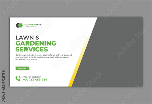landscaping lawn care postcard, best lawn care Service postcard template, cleaning lawn mowing garden and landscaping mow grass cutting postcard or eddm, every door direct mail design template