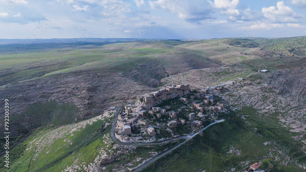 Fototapeta premium Kalecik village of Mardin aerial photos from different angles