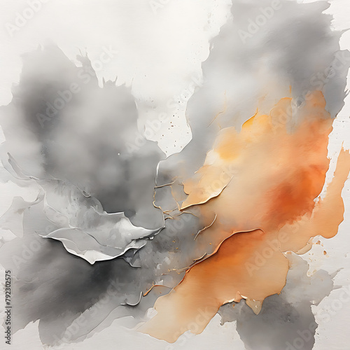 Abstract watercolour grey and enen background
