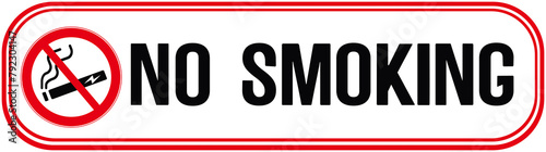 A sign that says and means : no smoking electronic cigarettes and electronic cigarette too photo