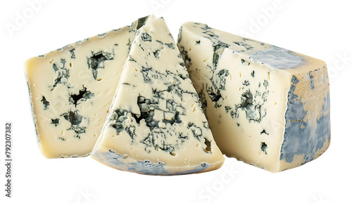  Blue cheese isolated on a white background