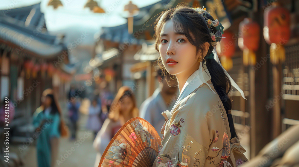 a woman in a hanbok 2