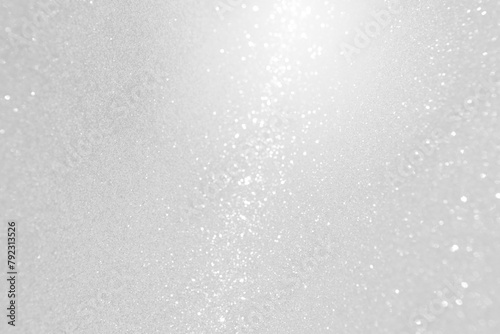 Abstract blurred silver glitter background, blank shiny glitter background, selective focus