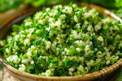 Bulgur and parsley Tabbouleh salad