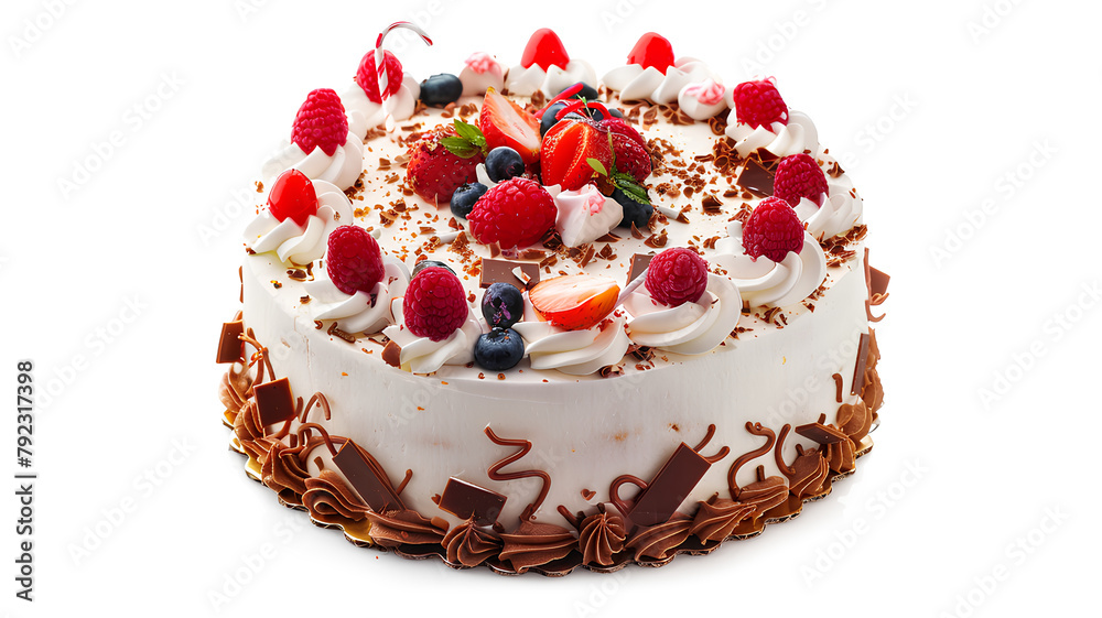 Birthday cake isolated on a transparent background Birthday cake isolated on a transparent background