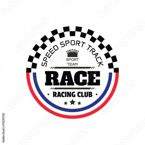 White France racing emblem