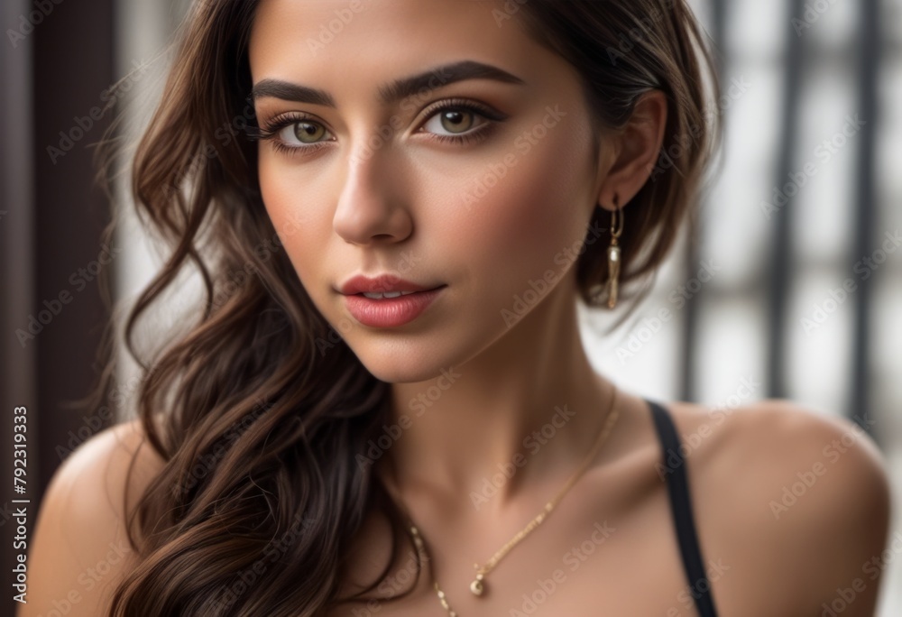 A Portrait Of Breathtakingly Gorgeous, Exotic, Beautiful Woman.
A Portrait Of Breathtakingly Gorgeous, Exotic, Beautiful Woman.