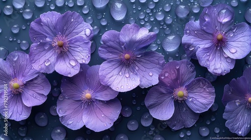 a backdrop of romantic violet flowers illustration