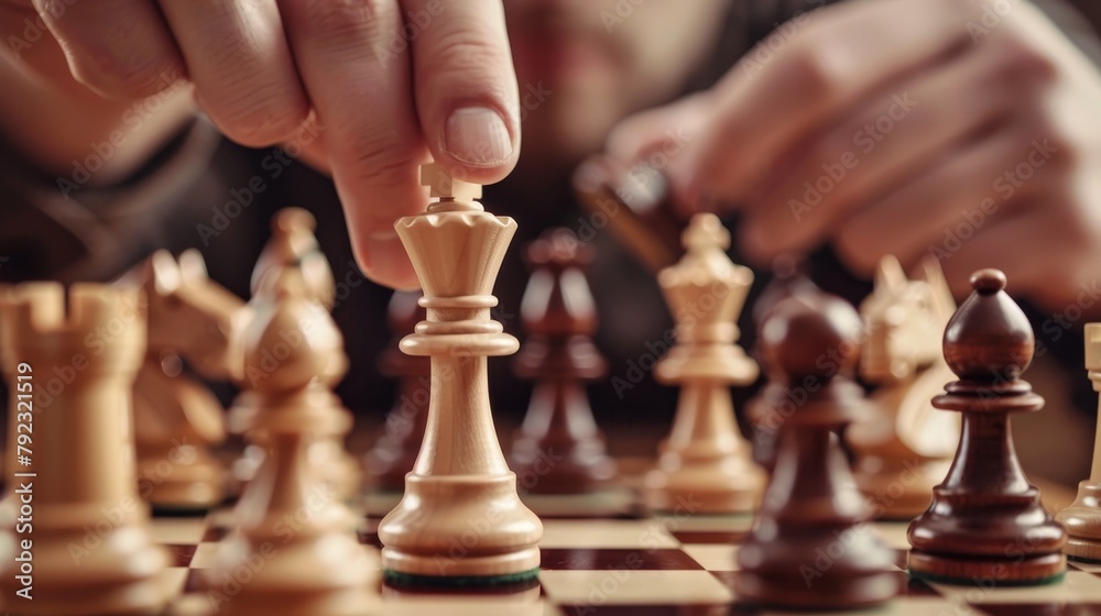 A Man Playing A Chess.