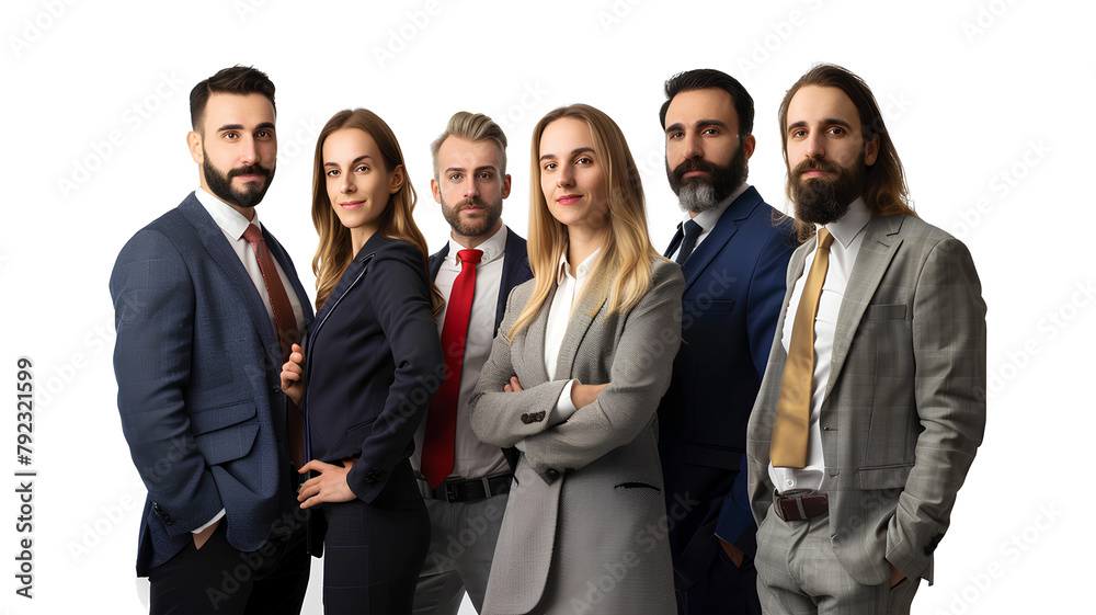 Group portrait of a professional business team isolated on a transparent background Group portrait of a professional business team isolated on a transparent background