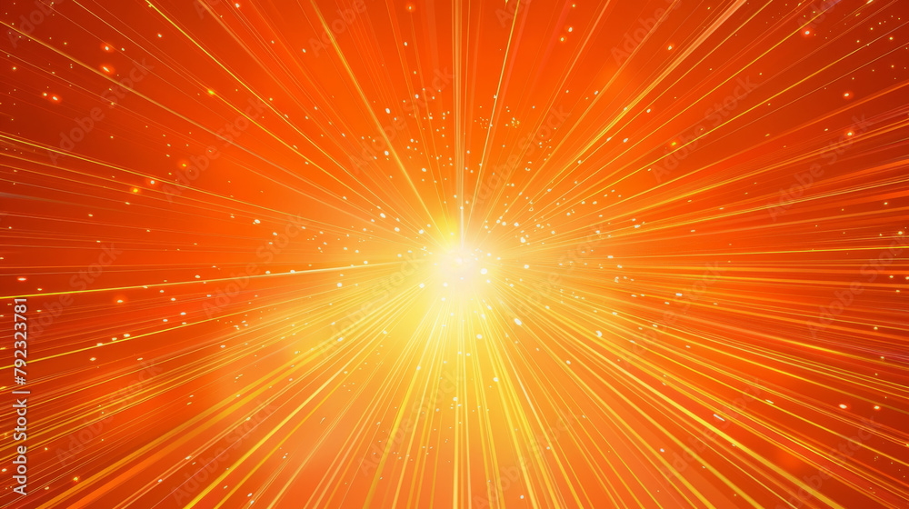Bright orange and red light burst with particles giving a sense of energy, ai generated Bright orange and red light burst with particles giving a sense of energy, ai generated