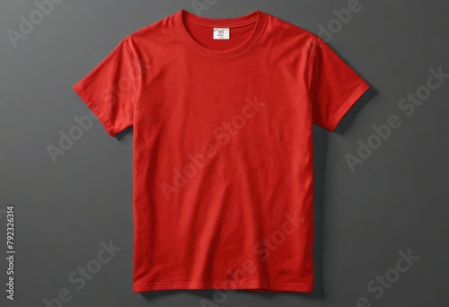 a vibrant mockup featuring a blank red T-shirt, highlighting its boldness and versatility in design 