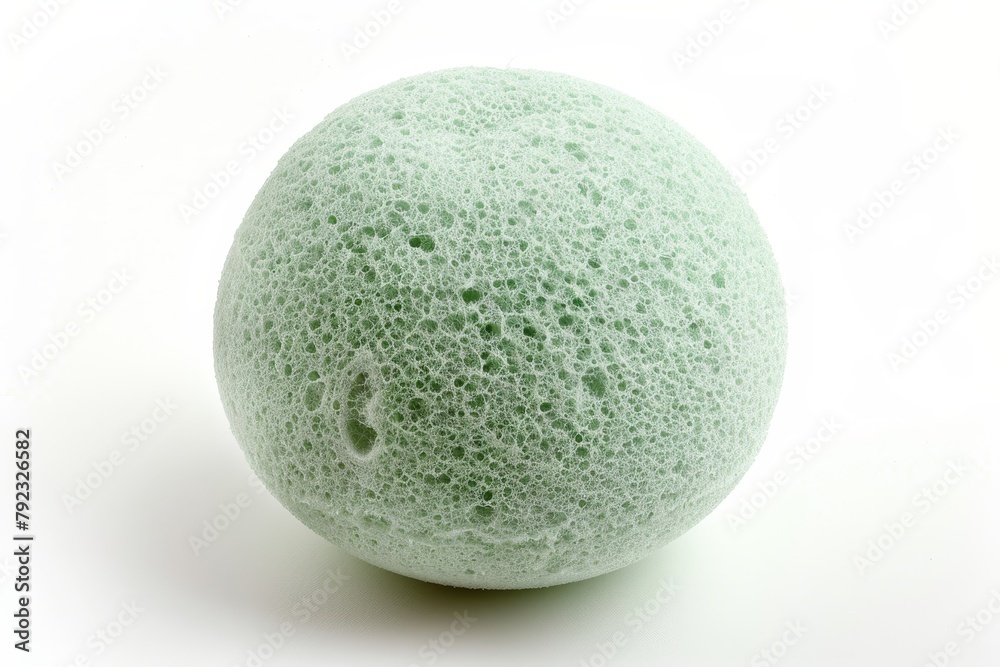 Green bath puff isolated with white background Green bath puff isolated with white background