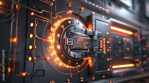 A highly secure digital vault for cryptographic assets, visualized as an impenetrable Crypto Vault