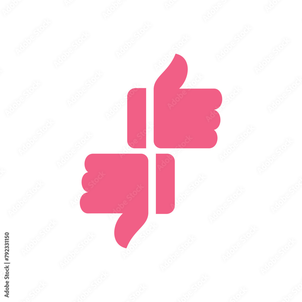 Like and Dislike hand thumb symbol icon. Flat design like and dislike silhouette vector design illustration. like and dislike basic element graphic resources Like and Dislike hand thumb symbol icon. Flat design like and dislike silhouette vector design illustration. like and dislike basic element graphic resources