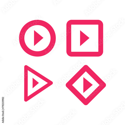 Free Download Media player icon. Flat design style eps 10 vector illustration. resources graphic element design. Vector illustration with a technology and user interface theme - GFXLoad