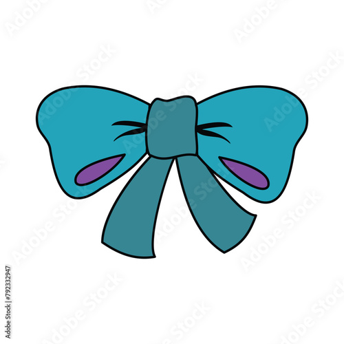 cute tie ribbon icon. Cartoon illustration of kid bow tie icon for web. Suitable for use as a design element for children  or girl