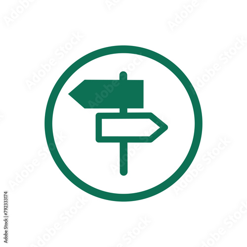 Vector illustration of a signpost with the words Choose your way. design illustration of a road sign at a road intersection. Cute road sign photo