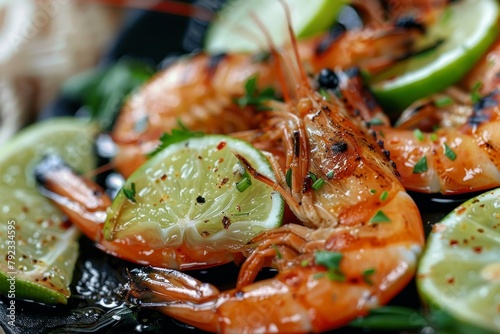 Grilled shrimp with citrus
