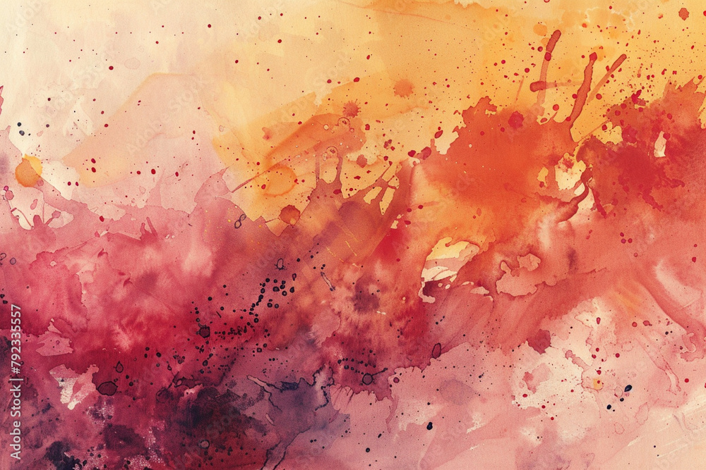 A vibrant splash of warm colors unfolds on textured paper, hinting at an abstract, blooming flower. A vibrant splash of warm colors unfolds on textured paper, hinting at an abstract, blooming flower.