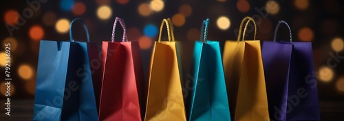 Christmas New Year Promotion 3d Rendering Of Shopping Bag And During The Black Friday Super Sale
