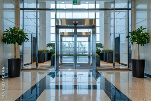 Office building entrance hall photo
