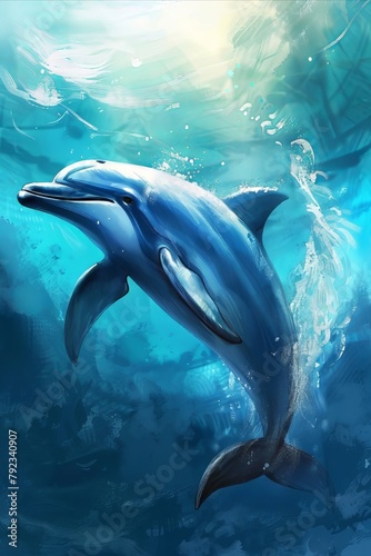 Dolphin Fantasy Illustration © Hungarian