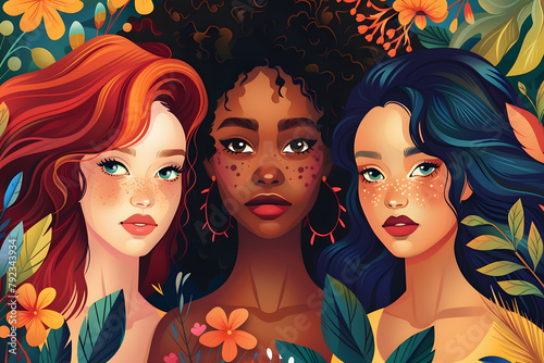 Examine the intersectionality of race and beauty standards in illustrated media and its implications photo
