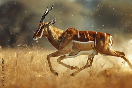 Bongo Antelope Running on A Wild photo