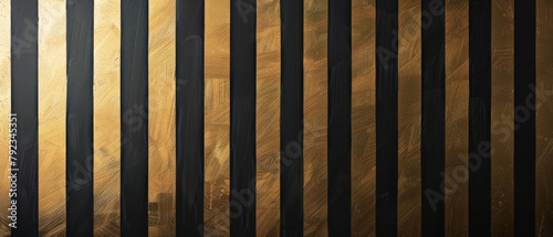 Minimalist black and gold stripes, alternating width for modern effect