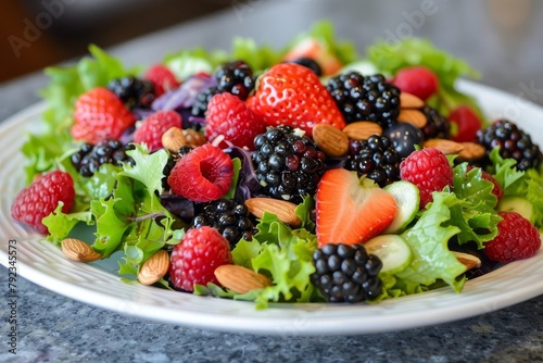 Salad with berries and nuts