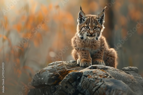 Baby Lynx on a wild