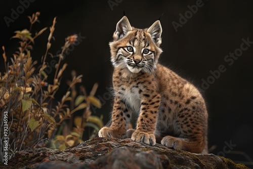 Baby Lynx on a wild