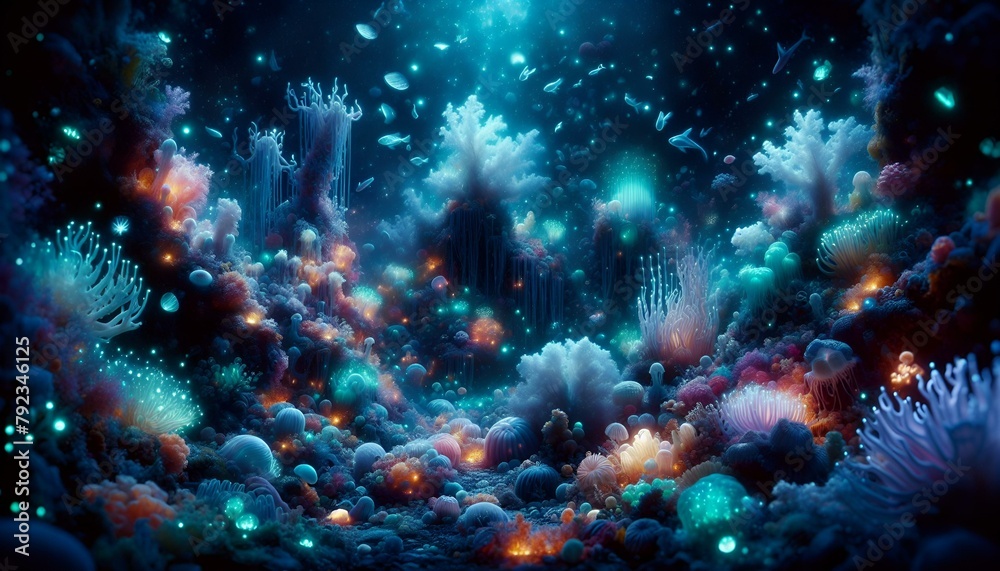 Obraz premium a space image using some of the words you provided:A fantasy universe filled with fractal nebulae and bursts of starlight