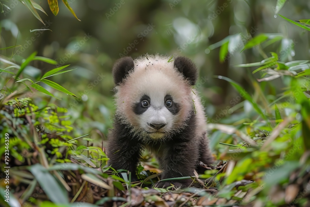 Baby Panda on A Wild Baby Panda on A Wild
