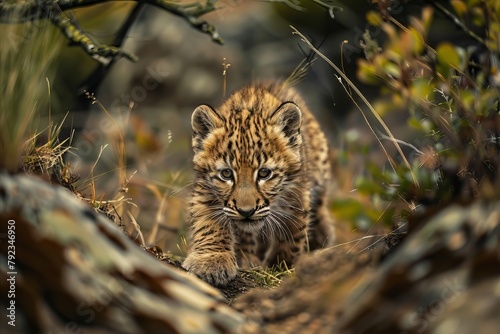 Leopard Child in a Wild