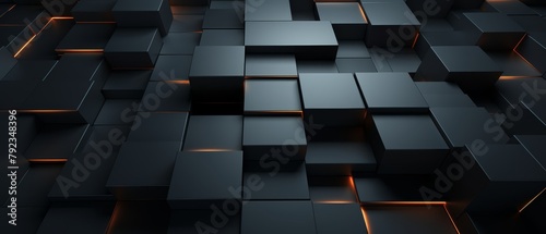 Minimalist dark 3D lattice background with a tech feel photo
