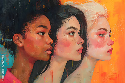 Examine the intersectionality of race and beauty standards in illustrated media and its implications photo