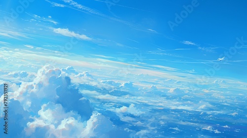 飛行機からの雲の風景3 photo