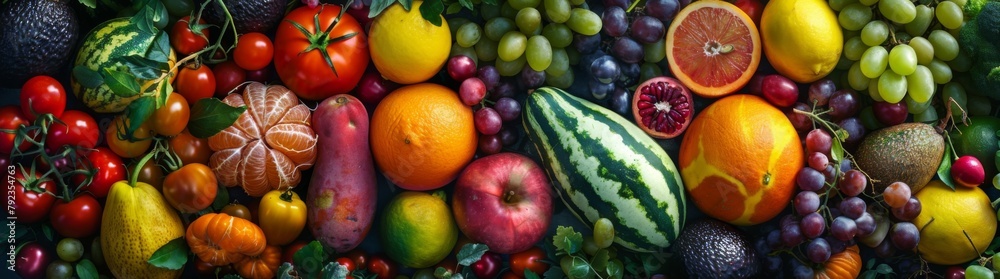 Colorful fruits and vegetables Colorful fruits and vegetables