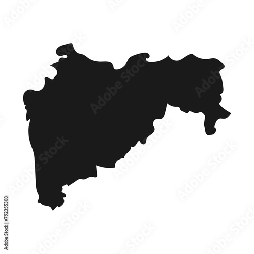 Vector illustration of Maharashtra Map on transparent background photo