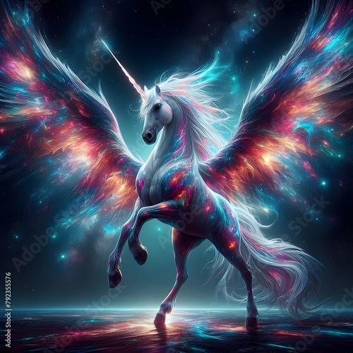 Beautiful unicorn made by glaxy  photo