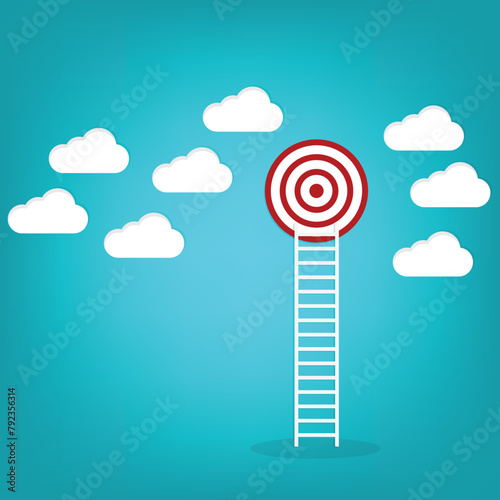Ladder leading to the aim, success. The concept of achieving the goal.	