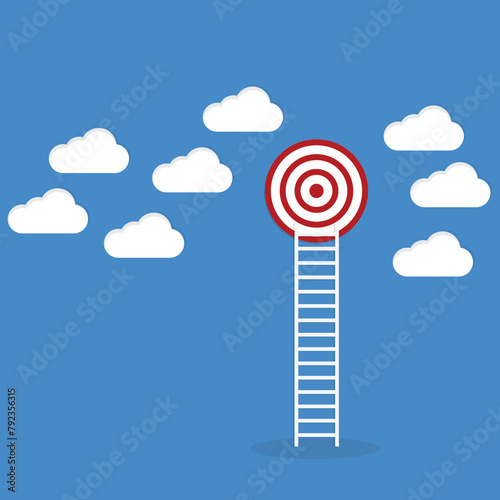 Ladder leading to the aim, success. The concept of achieving the goal.	