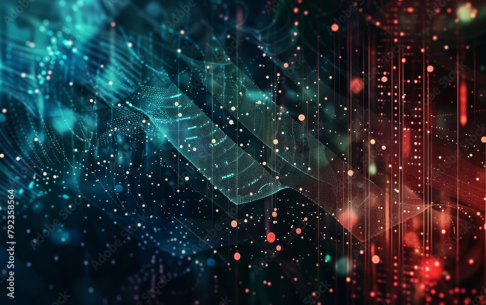 Obraz premium Digital background for tech, AI, data