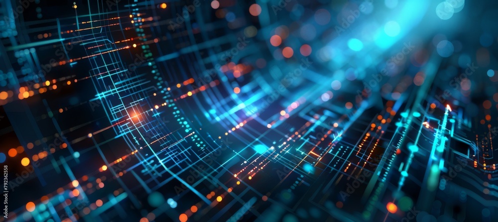 Digital background for tech, AI, data Digital background for tech, AI, data