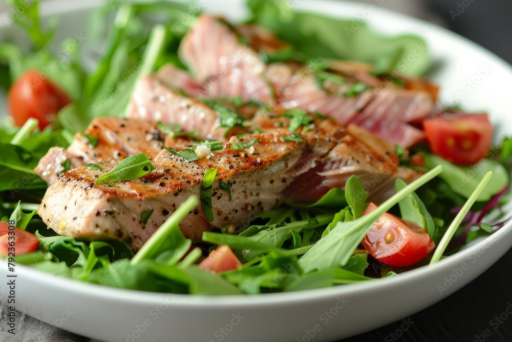 Tuna salad with grilled fish Tuna salad with grilled fish